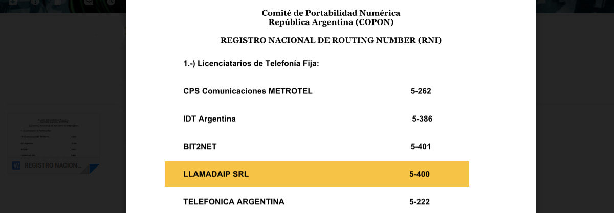 Llamada IP ya tiene Routing Number para la portabilidad en fijos