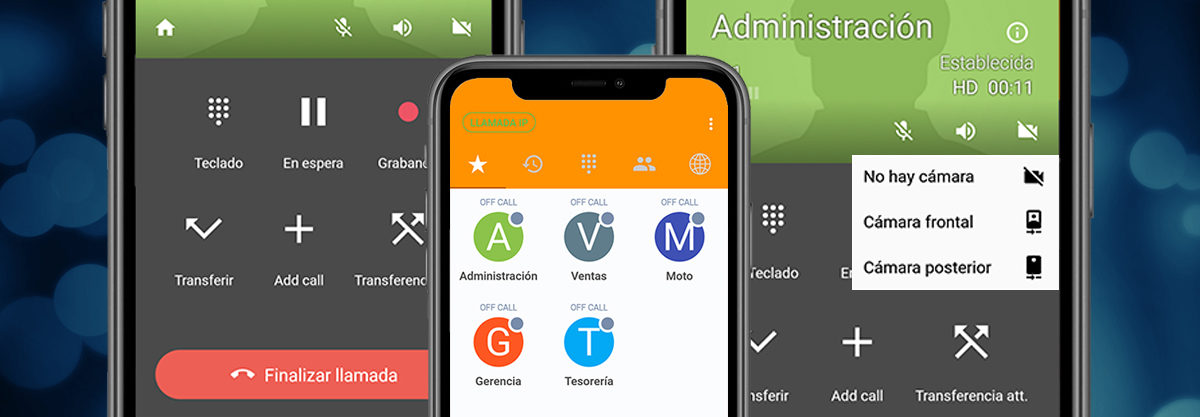 ¿Cuáles son las funciones de la APP de Llamada IP que facilitan el trabajo remoto?