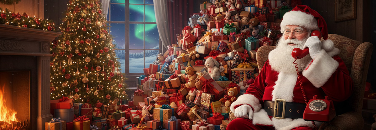 Llamá a Papá Noel antes de que salga a repartir regalos